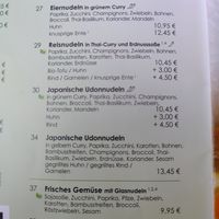 Menu at Kittichai - Ehrenstr in Cologne