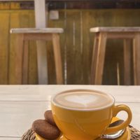 Hot capuccino (coconut milk)  at Cafe Secret Alley in Kandy