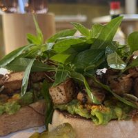 Avocado toast (ask for vegan and they add tofu instead of eggs)  at Cafe Secret Alley in Kandy