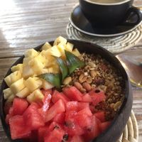 Sour alipera smoothie bowl at Cafe Secret Alley in Kandy