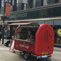on the street  at Falafel Guys - Food Truck in Leeds