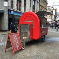 on the street  at Falafel Guys - Food Truck in Leeds