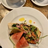 Avo toast with mushrooms and watermelon  at Filmore & Union in Beverley
