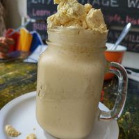 Coconut shake at Indah Cafe in Kuching