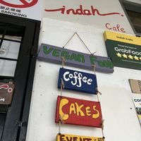 I ate outside!  at Indah Cafe in Kuching