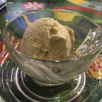 House made coconut ice cream (off menu - need to request it)  at Indah Cafe in Kuching