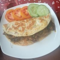 Vegan Rendang Tempeh Wrap at Indah Cafe in Kuching