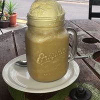 Coconut shake with espresso  at Indah Cafe in Kuching