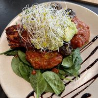 Quinoa fritters  at Raw Energy in Brisbane