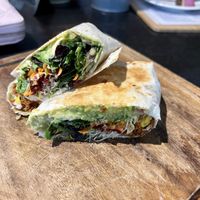 Mexican bean wrap   at Raw Energy in Brisbane