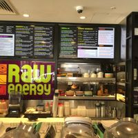 wall menu at Raw Energy in Brisbane