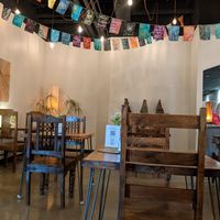 Indoor seating area at Surya Cafe in Fitchburg