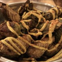 Roasted Brussels sprouts   at Surya Cafe in Fitchburg