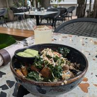 Falafel bowl and margarita! at Mahalo in Panama City