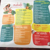 There are other pages as well. at Mahalo in Panama City