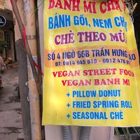 Signage on the Main Street  at Bahn Mi & Cafe in Hanoi