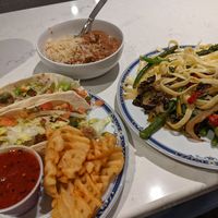 Tacos and pasta. You do get a lot of food. at Legacy Pub in Lafayette