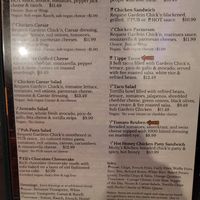 Vegan menu at Legacy Pub in Lafayette