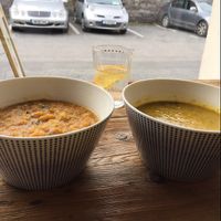 vegan soups at Beetroot Healthy Food and Veggie Island in Maynooth