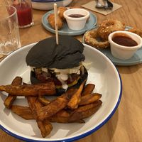 Delicious burger; Halloween special.  at Green Love in Marseille