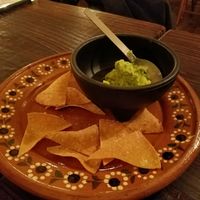 Vegan guac and chips at Mexican Kitchen Bar MU in Osaka