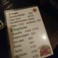 Le menu à demander at Mexican Kitchen Bar MU in Osaka