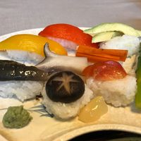 Vegetable nigiri  at Yamaichi Bekkan in Miyajima