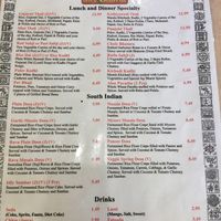 Menu at Jay Bharat Market and Restaurant in Artesia