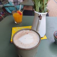 Chai Latte and orange juice at Feel Good in Groningen