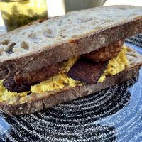 Vegan breakfast sandwich, £3.50 at DANA in Sheffield