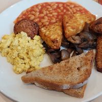 Full vegan breakfast at DANA in Sheffield