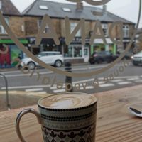 Oat latte at DANA in Sheffield