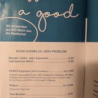 Surcharge for milk alternatives and lactose-free milk at Parks - Zinzendorfgasse in Graz