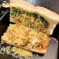 Dabeli, no butter on the bread. 🤤 #Veganuary at Surati Farsan Mart in Artesia