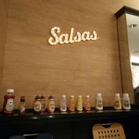 sauces (only ketchup and mustard are vegan) at Hot Dog's House in Bilbao
