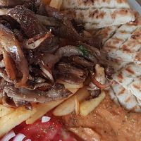 Gyros made of mushrooms at Evilion Bistro in Crete