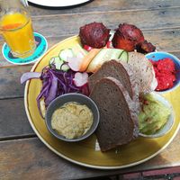 Veganien breakfast at Die Scherbe in Graz