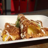 Vegan beer battered cheeze fries  at VFC by Club Mexicana in Newark