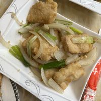 Vegan salt and pepper squid   at Imperial Garden in Plymouth