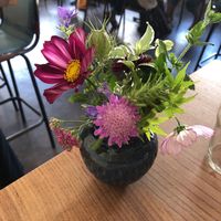 Fresh flowers at The Drawing Board in Petaluma