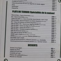 Menu 2019 at Noble Veg in Lome