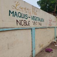 The wall by the entrance. at Noble Veg in Lome