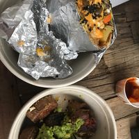 burrito and fries at ButterLeaf in Irvine