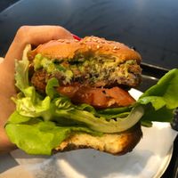 Black bean burger at ButterLeaf in Irvine