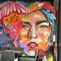 Cool mural ☺️  at El Jardin in Puerto Ayora