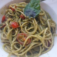 Pesto Pasta! at El Jardin in Puerto Ayora