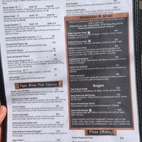 menu at Taps Brewhouse & Grill in Niagara Falls
