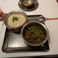 About to enjoy my okra and rice dish!  So excited.  at Zykaa in Montreal