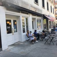 Outdoor seating at DIG - Morningside Heights in New York City