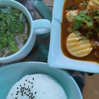 Soup, rice and tofu at Ngo Quan Chay in Ho Chi Minh City
